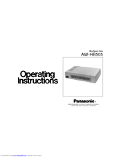 Panasonic AWHB505 - MULTIPORT HUB Operating Instructions Manual