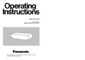 Panasonic AWHB605 - MULTI CONTROL HUB Operating Instructions Manual