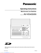 Panasonic AV-HS400AN Operating Instructions Manual