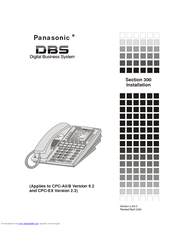 Panasonic DBS 72 Installation Manual