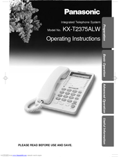 Panasonic KX-T2375ALW Operating Instructions Manual