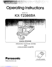 Panasonic KX-T2386BA Operating Instructions Manual