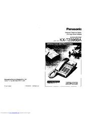 Panasonic KX-T2396BA Operating Instructions Manual
