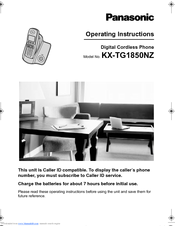 Panasonic KX-TG1850NZ Operating Instructions Manual