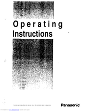 Panasonic VA-82110 Operating Instructions Manual