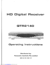 Panasonic QTR 2140 Operating Instructions Manual