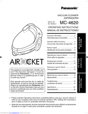 Panasonic MC-4620 Operating Instructions Manual