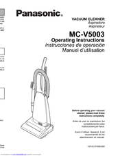 Panasonic MCV5003 - UPRIGHT VACUUM Operating Instructions Manual