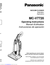 Panasonic MCV7720 - UPRIGHT VACUUM Operating Instructions Manual