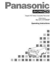 Panasonic AJ-DCP Operating Instructions Manual