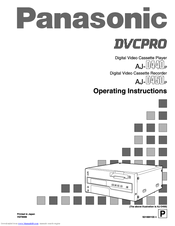 Panasonic AJD440 - DVCPRO PLAYER Operating Instructions Manual