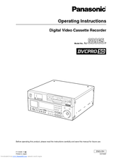 Panasonic AJ-SD965p Operating Instructions Manual