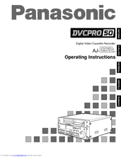 Panasonic DVCPRO50 AJ-D960EG Operating Instructions Manual