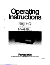 Panasonic NV-G45 Series Operating Instructions Manual