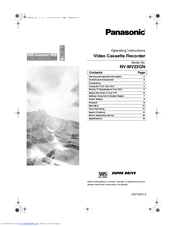 Panasonic NV-MV22GN Operating Instructions Manual