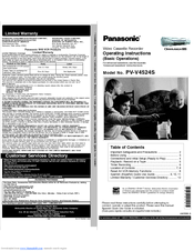 Panasonic PV-V4524S Operating Instructions Manual