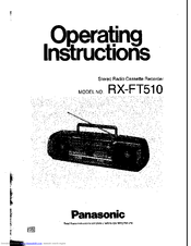 Panasonic RX-FT510 Operating Instructions Manual