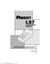 Panduit LS7 Operator's Manual