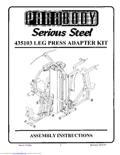 ParaBody 435103 Assembly Instructions Manual