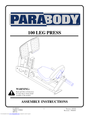 ParaBody Leg Press 100 Assembly Instructions Manual