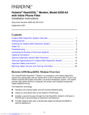 Paradyne Hotwire ReachDSL 6350-A4 Installation Instructions Manual