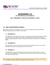 Net to Net Technologies SAM2000-12 User Manual