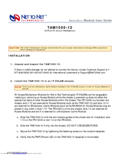 Net to Net Technologies 12-Port T1 Access Multiplexer TAM1500-12 User Manual