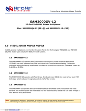 Net to Net Technologies 12-Port VoSHDSL Access Multiplexer SAM2000V-12 User Manual