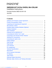 Paradyne 24-Port SHDSL Mini DSLAM SMD2000-24T Installation Instructions Manual