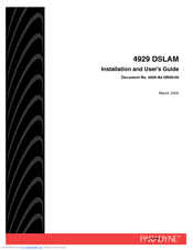 Paradyne 4929 DSLAM Installation And User Manual