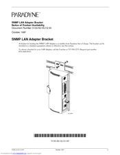 Paradyne Adapter Bracket Notice