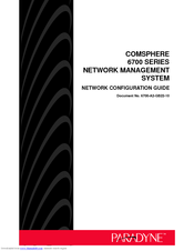 Paradyne COMSPHERE 6700 SERIES Network Configuration Manual
