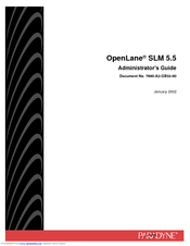 Paradyne OpenLane SLM 5.5 Administrator's Manual