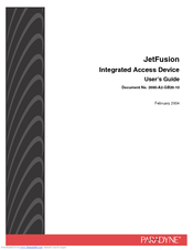 Paradyne JetFusion Integrated Access Device User Manual
