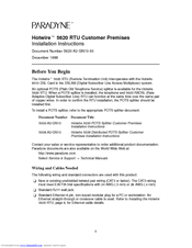 Paradyne Hotwire 5620 RTU Installation Instructions Manual