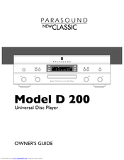 Parasound Model D 200 Owner's Manual