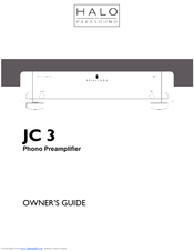 Parasound HALO JC 3 Owner's Manual