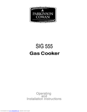 Parkinson Cowan SIG 556 Operating And Installation Instructions