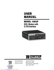 Patton Electronics 1082/F User Manual