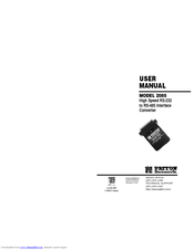 Patton Electronics 2085 User Manual