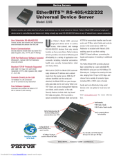Patton electronics EtherBITS 2285 Specifications