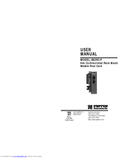 Patton electronics IM2RC/F User Manual