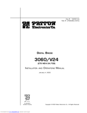 Patton electronics 3060/V24 Installation And Operation Manual