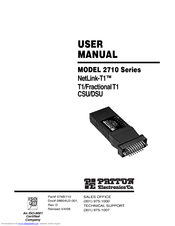 Patton electronics NetLink-T1 2710 Series User Manual