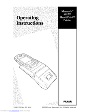 Paxar Handi Print 6017 Operating Instructions Manual