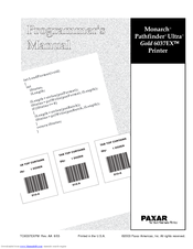 Paxar Monarch Pathfinder Ultra Gold 6037EX Programmer's Manual