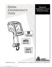 Avery Dennison Monarch Pathfinder Ultra Platinum 6039 Scanner Label Printer 