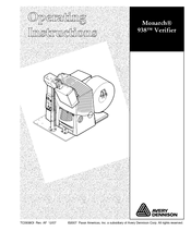 Avery Dennison Monarch 938 Verifier Operating Instructions Manual