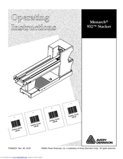 Avery Dennison Stacker Monarch 932TM Operating Instructions Manual