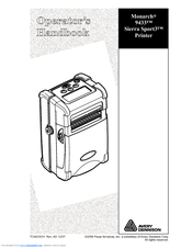 Avery Dennison Monarch 9433 Sierra Sport3 Operator's Handbook Manual